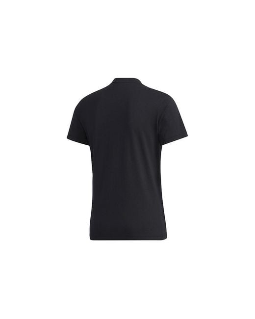 Adidas Black Neo Fav Jul Tee2 Printing Sports Round Neck Short Sleeve for men