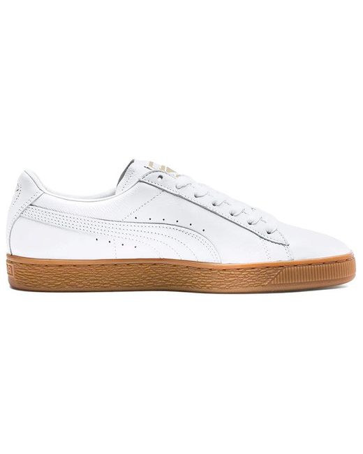 PUMA White Basket Classic Gum Deluxe for men