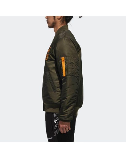 Adidas Green Neo Graphics Bomber Army Running Jas Sport Kleding Wind-Proof Hoodies Comfortable for men