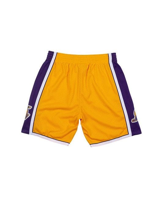 Mitchell & Ness Yellow Nba Swingman Shorts Los Angeles Lakers 2009-10 for men