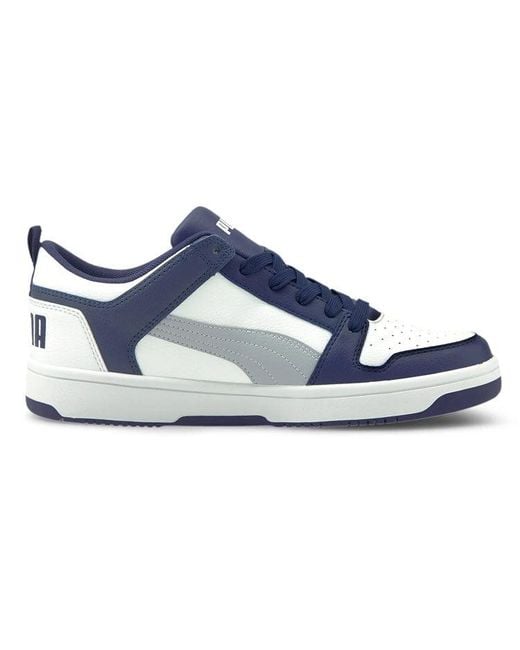 PUMA Blue Rebound Lay Up Lo Sl Low Top Board Shoes for men