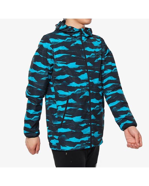 Adidas Blue Camouflage Windproof Sports Jacket for men