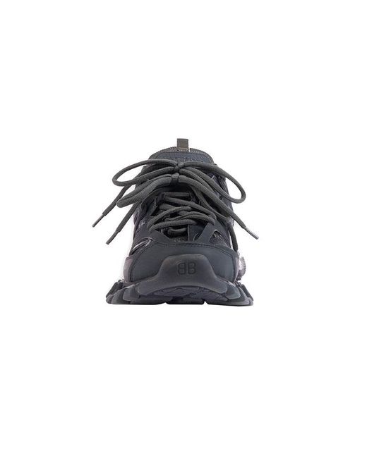 Balenciaga Black Track Clear Sole Low-top Nylon Sports Shoes