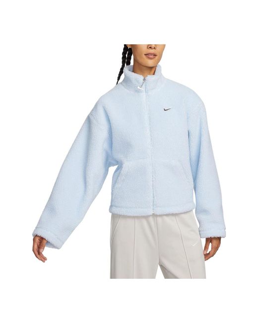Nike Blue Sportswear Faux Sherpa Jacket