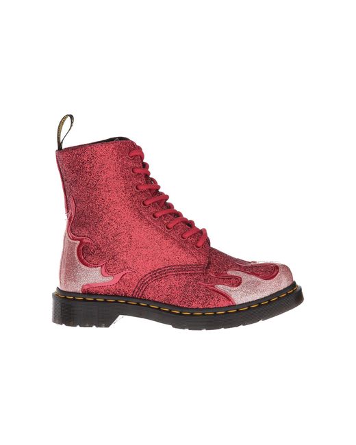 Dr. Martens Red (Wmns) Dr.Martens 1460 Pascal Flame Glitter