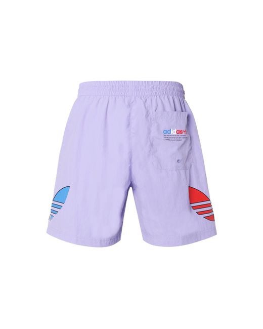 Adidas Blue Originals Tricol Logo Sports Swimming Short Pants for men