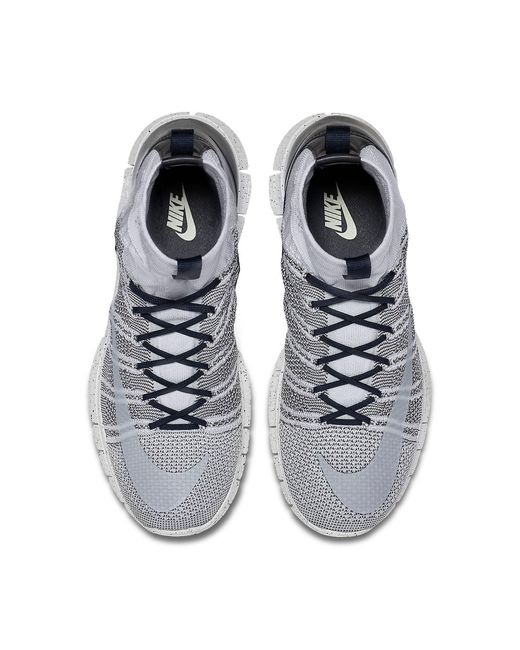 Nike Blue Free Mercurial Superfly Flyknit 'Pure Platinum' for men