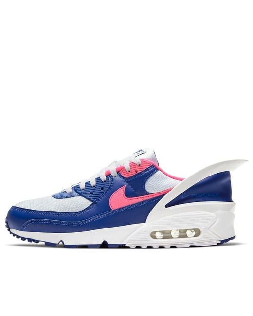 Nike Air Max 90 Flyease Running Casual Shoes S Cu0814-102 Size Blue for men