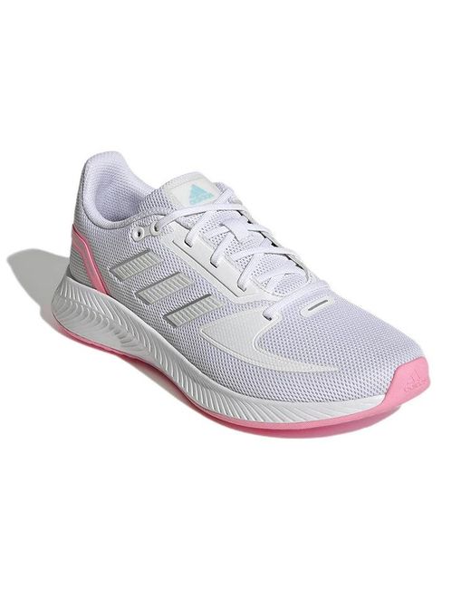 Adidas White (Wmns) Run Falcon 20 Wear-Resistant Breathable