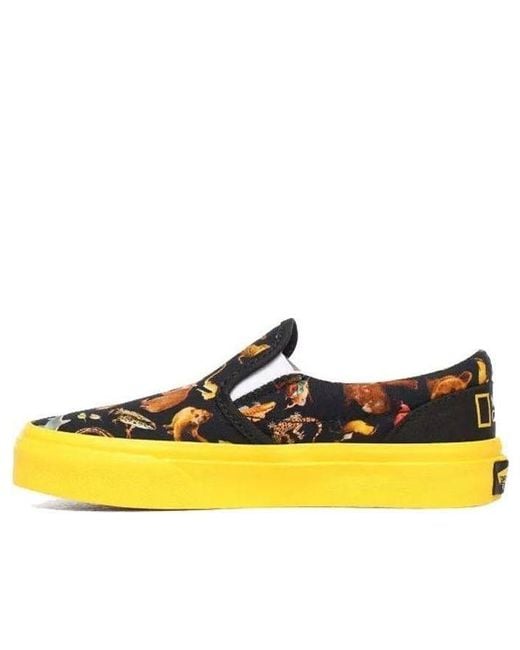 Vans Yellow X National Geographic Classic Slip-On Kids for men