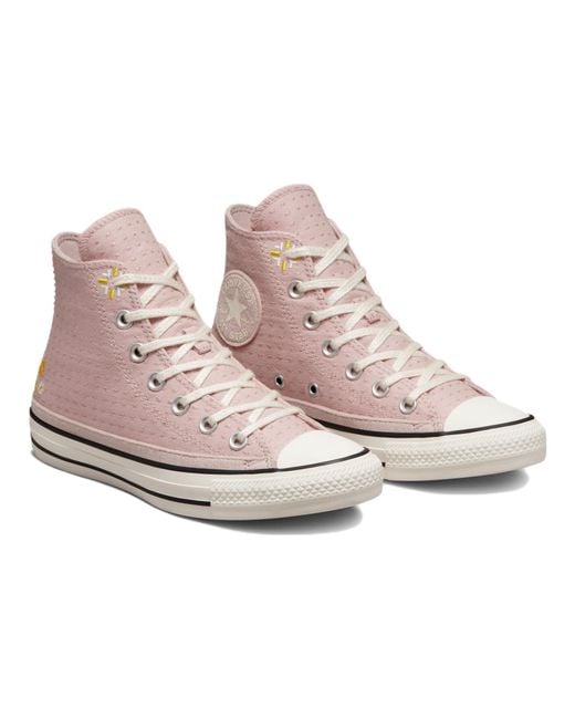 Converse Brown (Wmns) Chuck Taylor All Star High 'Autumn Embroidery Stone Mauve'