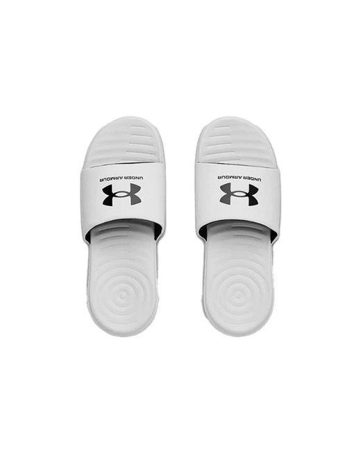 Under Armour White Ansa Fixed Slide for men