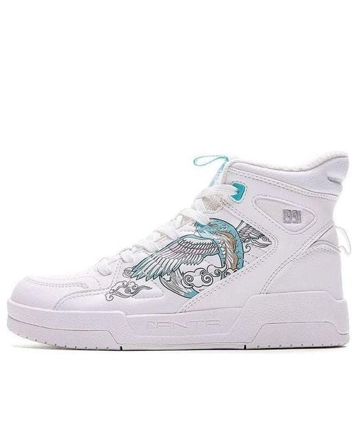 Anta White (Wmns) Fashion High-Top Casual Shoes