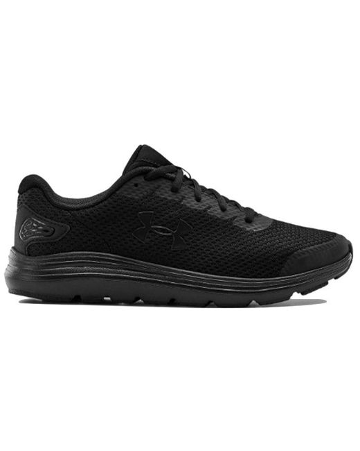 Under Armour Black Surge Shock Absorption Non-Slip Low Tops Sports for men