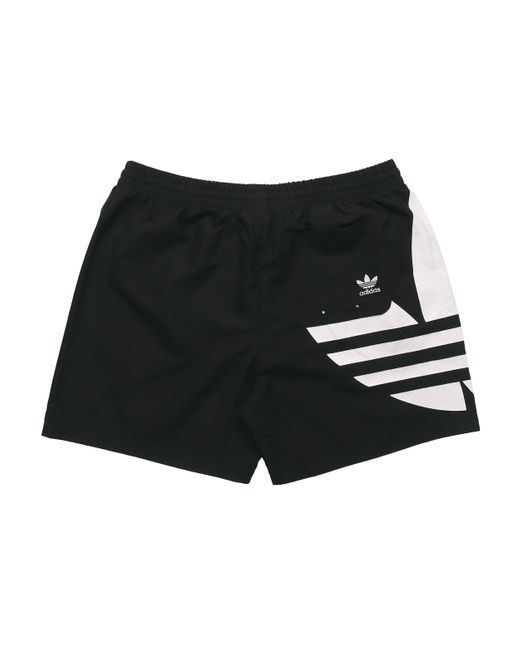 Adidas Black Trefoil Swim Shorts for men
