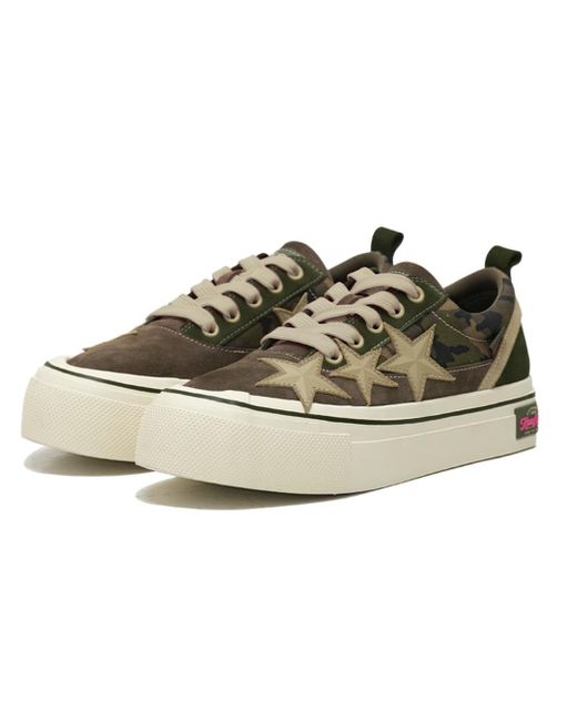 KAALIXTO Natural Skateboarding Canvas Low 'Camouflage' for men