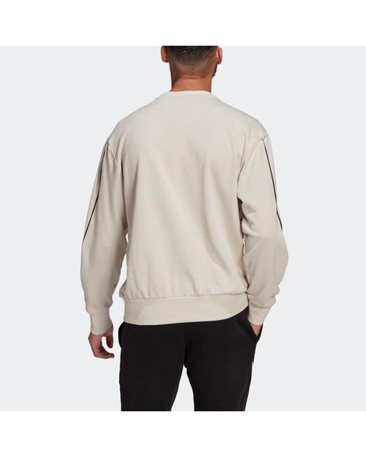 Adidas Natural U Favs Q1 Swt Logo Printing Sports Pullover Round Neck Bauxite for men