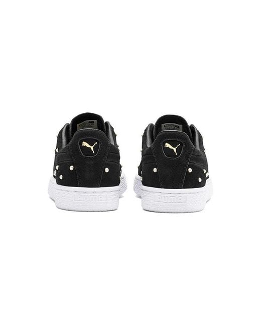 PUMA Black (Wmns) Pearl Studs Suede