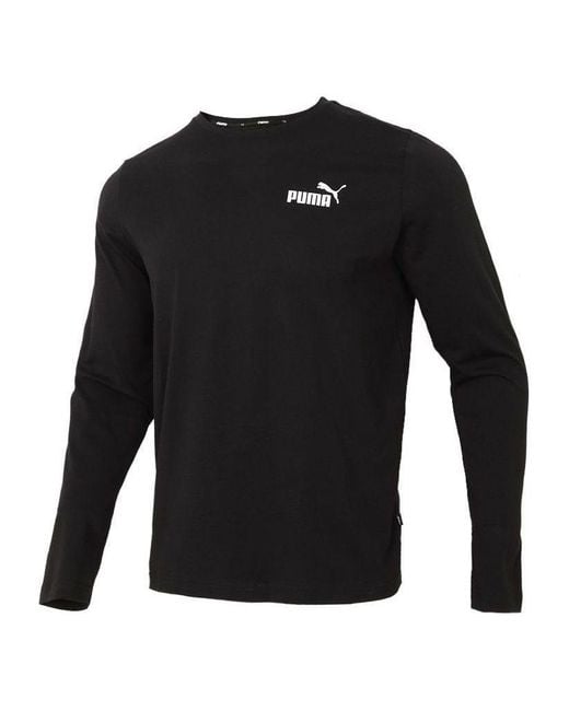 PUMA Black Essentials Long Sleeve T-Shirt for men