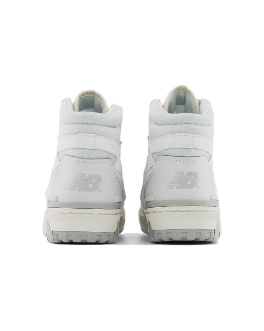 New Balance White 650R 'Light Aluminum Rain Cloud' for men