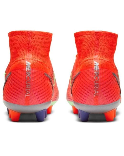 Nike Red Mercurial Superfly 8 Elite Ag Artificial Grass Neon' for men