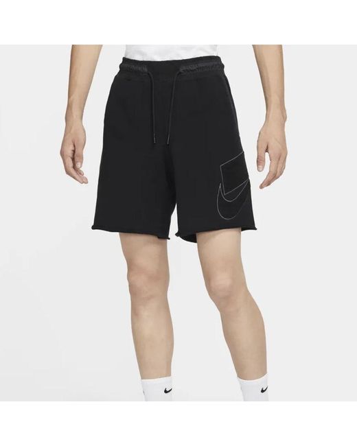 nike french terry shorts black