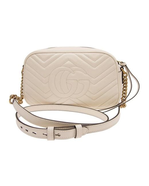 Gucci White (Wmns) Gg Marmont Small Shoulder Bag