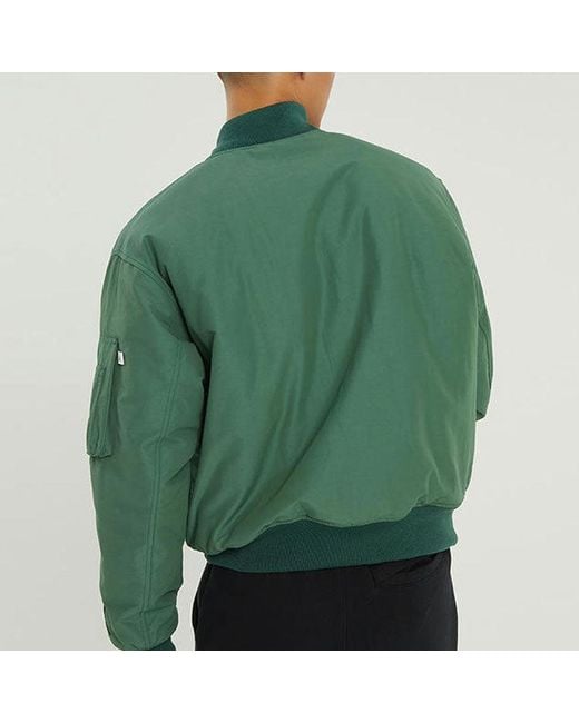Nike Green Essentials Ma-1 Reversible Aviator Woven Padded Clothes Jacket for men