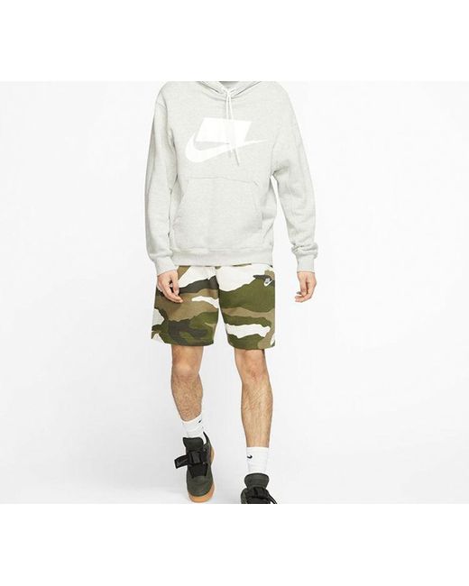 Nike Green Sportswear Club French Terry Camouflage Shorts for men
