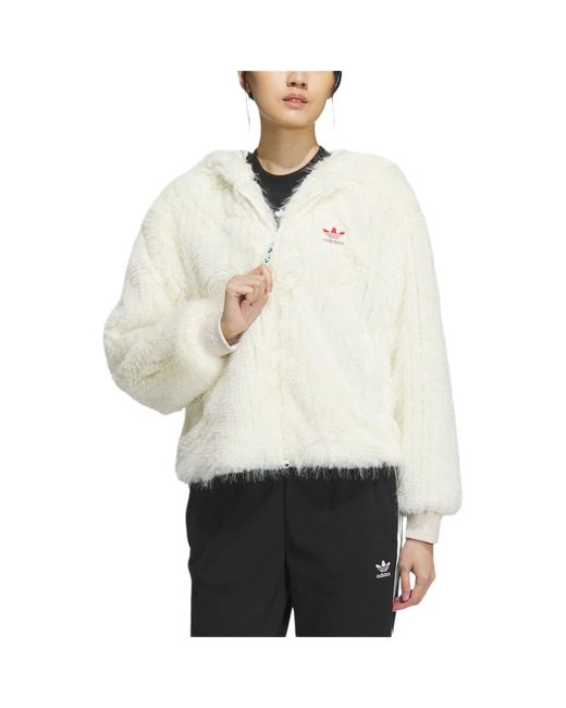 Adidas White (Wmns) Originals X Feifei Ruan Cny Fur Jackets Asia Sizing