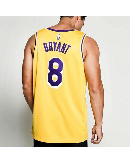 Nike Yellow Sw Fan Edition Lakers Kobe No. 8 Season Team Limited Nba Jersey Basketball Jersey/Vest for men