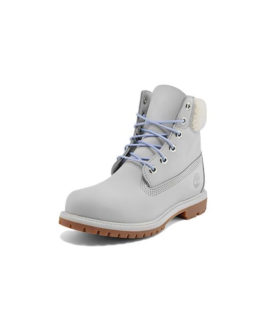 Timberland Gray (Wmns) Premium 6 Inch Waterproof Boot 'Light Nubuck'