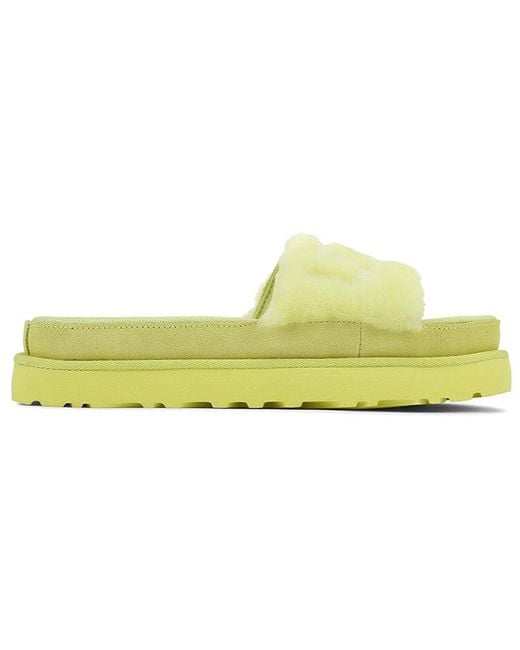 Ugg Yellow (Wmns) Laton Fur Slide Slippers