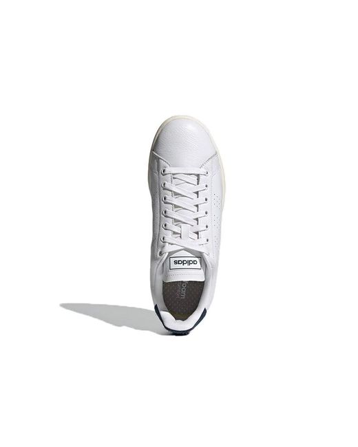 Adidas White Advantage Crew' for men