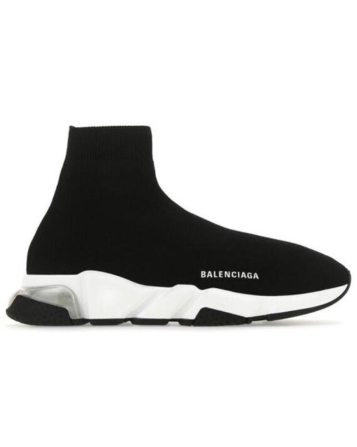 Speed High-top Running Shoes Black/white | Lyst