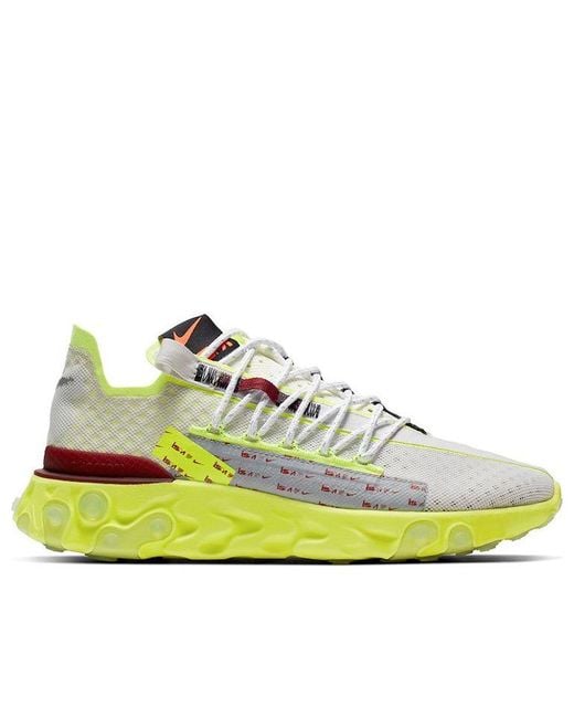 Nike Green React Wr Ispa 'Platinum Volt' for men