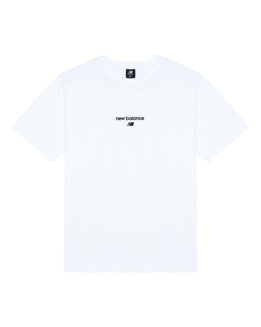 New Balance White Logo T-Shirt