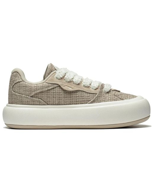 Li-ning Metallic (Wmns) Puff Platform Skate Shoes 'Light'
