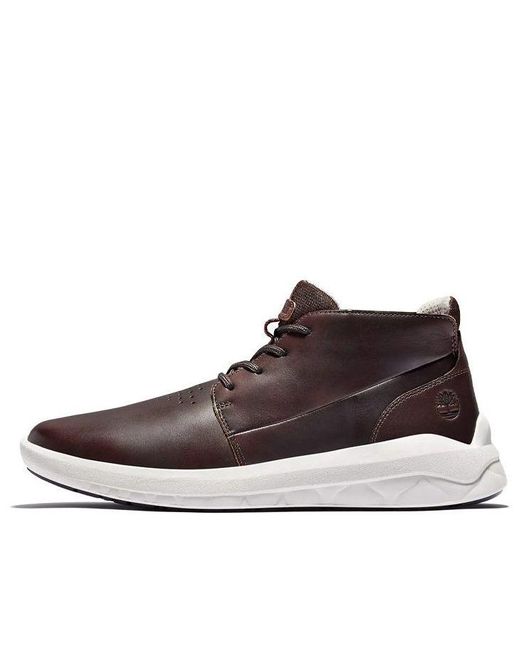Timberland Brown Bradstreet Ultra Leather Chukka Boots for men