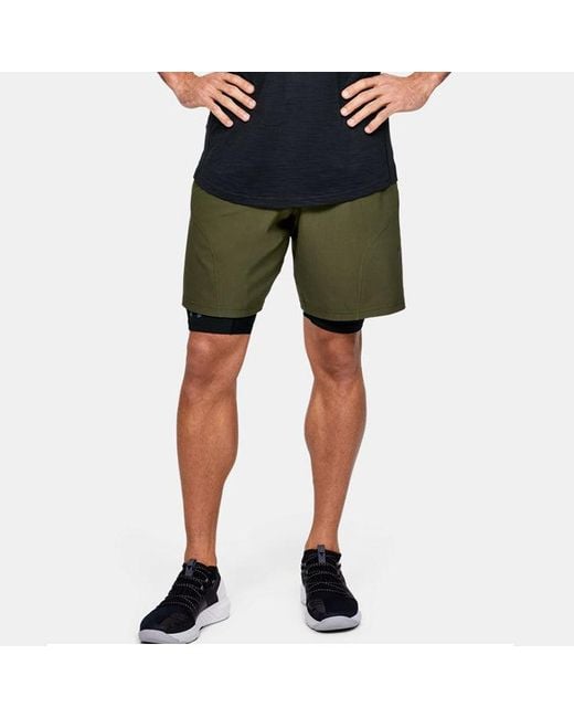 Under Armour Green Project Rock Unstoppable Shorts for men