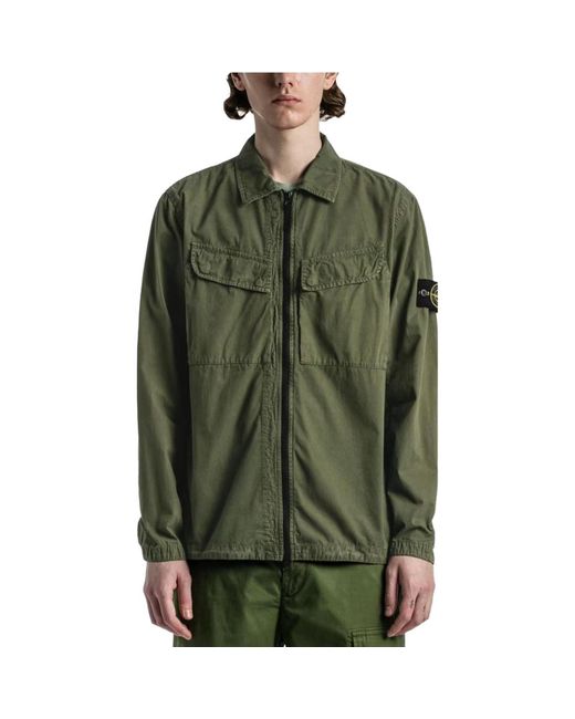 Stone Island Green Overshirt for men