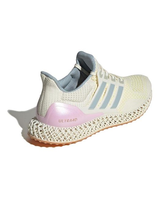 Adidas White Ultra 4D Shoes 'Off Orchid' for men