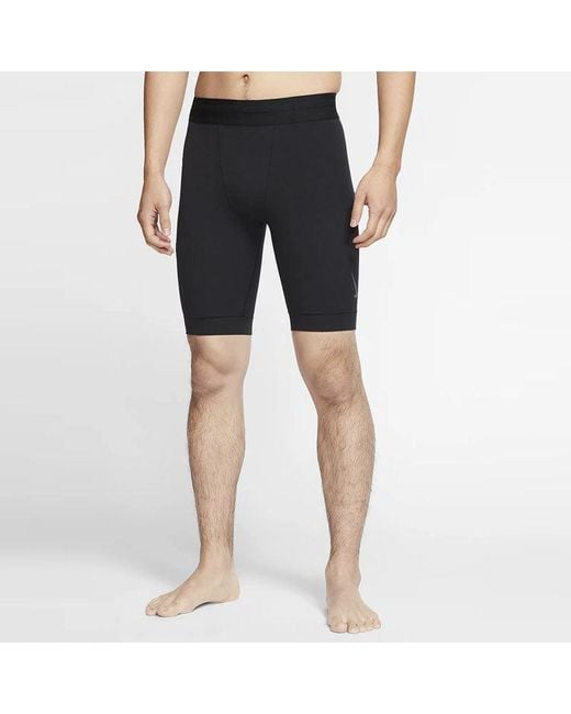 Nike Black Infinalon Yoga Dri-Fit Quick Dry Tight Sports Gym Pants for men