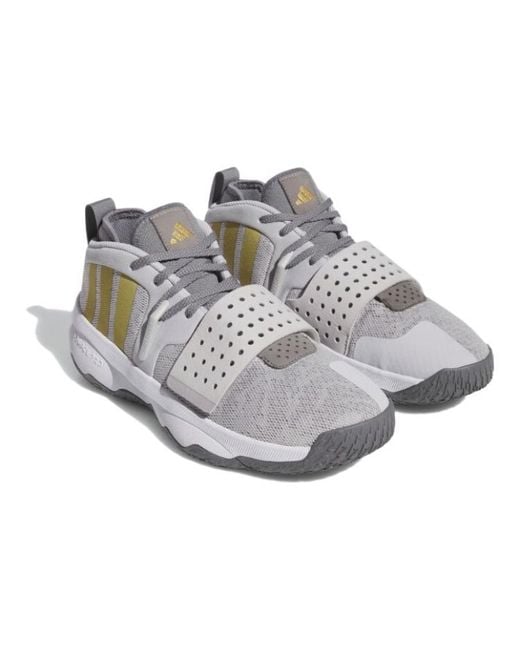 Adidas White Dame 8 Extply 'Light Solid Metallic' for men