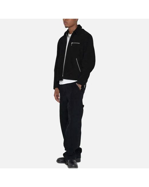 Stussy Black 8 Ball Suede Bing Jacket for men