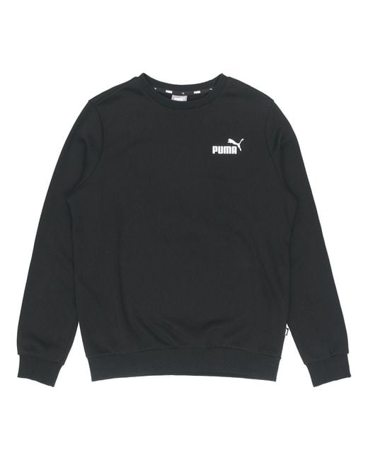 PUMA Black Casual Sportsknitted Crew Neck Pullover for men