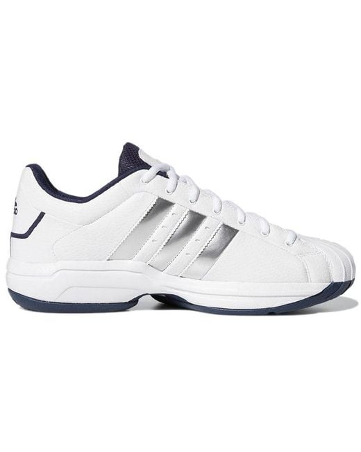 Adidas White Pro Model 2G Low Metallic' for men
