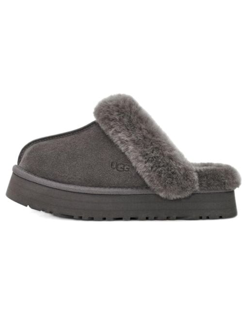Ugg Gray (Wmns) Disquette Fluff Slippers