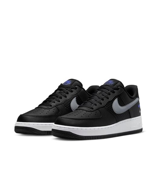 Nike Black Air Force 1 Low '07 'Double Swoosh Racer' for men