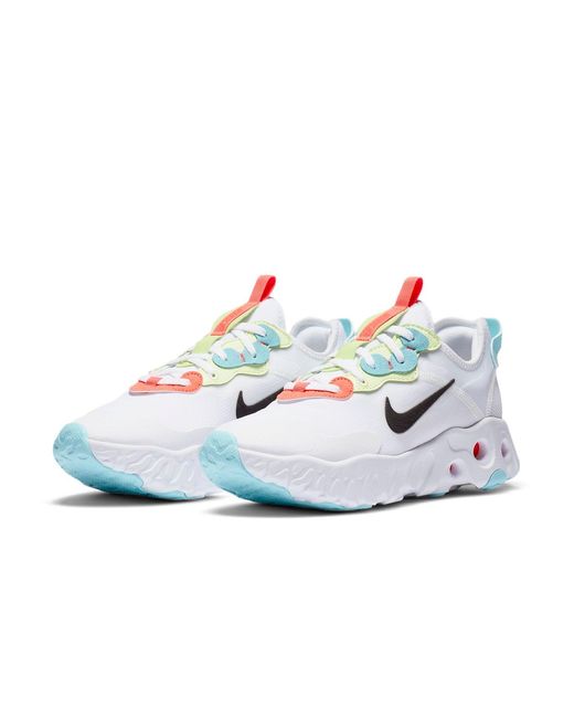 Nike White (Wmns) React Art3Mis Crimson Volt'